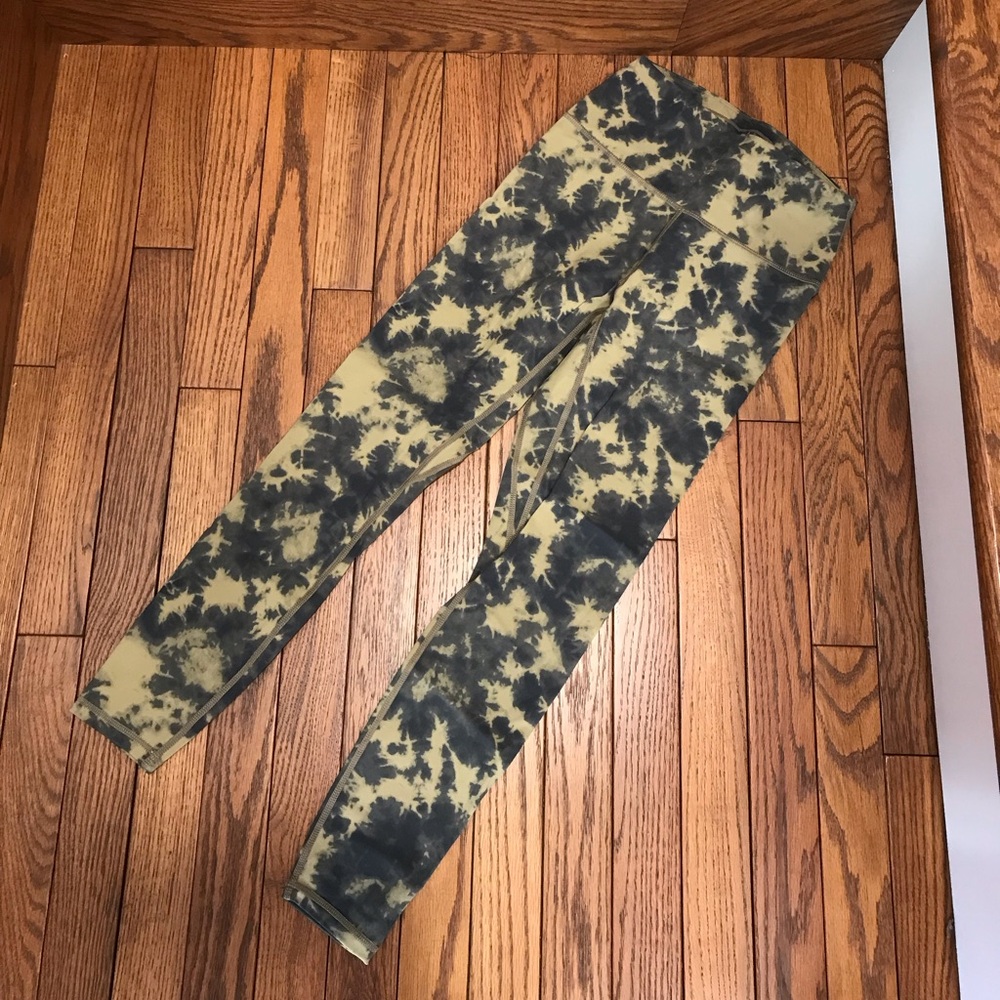 Varley Tie-Dye Leggings - Black and Tan